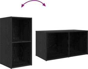 vidaXL ΣΕΤ ΒΑΘΜΟΛΟΓΗΣΗΣ ΤΗΛΕΟΡΑΣΗΣ 8 pcs Μαύρη Οξυά Επεξεργασμένο ξύλο