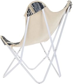 Κήπος πολυθρόνα DKD Home Decor Λευκό Μαύρο Σίδερο 74 x 65 x 90 cm