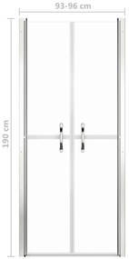 vidaXL Πόρτα Ντουζιέρας Διαφανής 96 x 190 εκ. από ESG