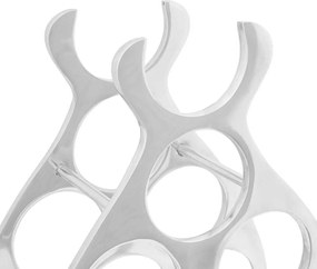 vidaXL Ράφι Κρασιού Ασημί 32 x 14 x 37.5 εκ. Αλουμίνιο