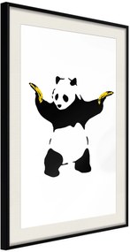 Αφίσα - Banksy: Panda With Guns - 20x30 - Μαύρο - Με πασπαρτού