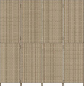 vidaXL Διαχωριστικό Δωματίου 4 Πάνελ Μπεζ από Συνθετικό Ρατάν