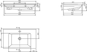 Cerastyle Arte 067500 85x45 - Νιπτήρας μπάνιου