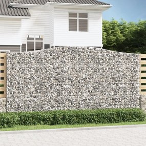 vidaXL Συρματοκιβώτια Τοξωτά 4 τεμ. 400x30x200/220 εκ. Γαλβαν. Ατσάλι