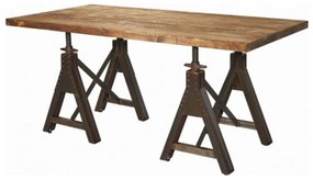 Τραπέζι Cavalleto/TD-F 02-00-1291 200x100x75cm Taupe-Walnut