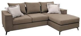 Γωνιακός καναπές Fabulous  αναστρέψιμος ύφασμα mocha-cream 240x165x95εκ