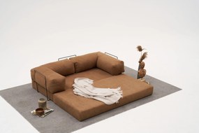 Τριθέσιος Καναπές Comfort - Χρώμα Καφέ - 190x95x75εκ