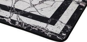 Bathmat Set (2 Pieces) Marmor - Black Black
White