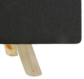 vidaXL Ταμπουρέ Σκούρο Γκρι 120 x 28 x 26 εκ. Υφασμάτινο
