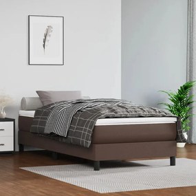 vidaXL Πλαίσιο Κρεβατιού Boxspring Καφέ 80 x 200 εκ. Συνθετικό Δέρμα