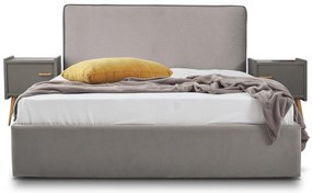 Επενδυμένο Κρεβάτι Ritz-Gkri Anoixto-110 x 200-Ξύλα Ελάτου