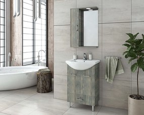 Καθρέπτης με δεξί ερμάριο Drop Ritmo 55-Σταχτί