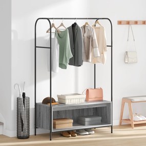 vidaXL Ράφι Ρούχων με Ράφια Γκρι Sonoma 100x44x160 εκ.