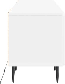 vidaXL Ντουλάπα LED Τηλεόρασης Λευκό Επεξεργασμένο Ξύλο