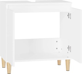 vidaXL Ντουλάπι Νιπτήρα Λευκό 58 x 33 x 60 εκ. από Επεξεργασμένο Ξύλο