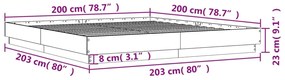 ΠΛΑΙΣΙΟ ΚΡΕΒΑΤΙΟΥ ΛΕΥΚΟ 200 X 200 ΕΚ. ΑΠΟ ΕΠΕΞΕΡΓΑΣΜΕΝΟ ΞΥΛΟ 3209828