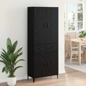 vidaXL Highboard Μαύρη Οξυά 69,5 x 34 x 180 εκ. Επεξεργασμένο ξύλο