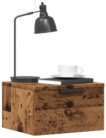vidaXL Κομοδίνο Επιτοίχιο Παλιό Ξύλο 34 x 30 x 20 εκ.