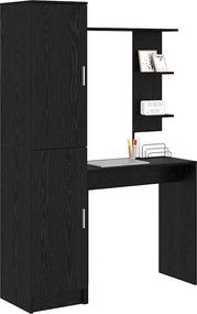vidaXL Γραφείο 2 pcs Μαύρη Οξυά