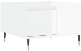 vidaXL Τραπεζάκι Σαλονιού Γυαλ. Λευκό 55x55x36,5 εκ. Επεξεργ. Ξύλο