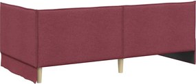 vidaXL Κρεβάτι Γωνίας Κόκκινο 90 x 190 cm ύφασμα