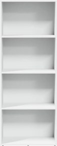 vidaXL Βιβλιοθήκη Λευκή 60x30x152 εκ. από Επεξεργασμένο Ξύλο