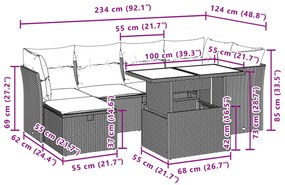 ΚΑΝΑΠΕΣ ΣΕΤ 7 ΤΕΜΑΧΙΩΝ ΜΑΥΡΟ ΣΥΝΘΕΤΙΚΟ ΡΑΤΑΝ ΜΕ ΜΑΞΙΛΑΡΙΑ 3274655