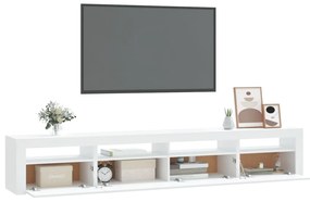 vidaXL Έπιπλο Τηλεόρασης με LED Λευκό 240x35x40 εκ.