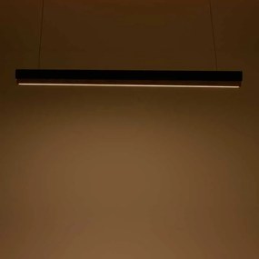 Φωτιστικό οροφής Rafmole pakoworld led μαύρο μέταλλο-ξύλο 120x7.5εκ