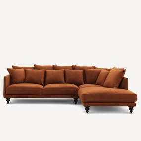 Γωνιακός καναπές από βελούδο, Lazare