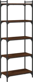 vidaXL Βιβλιοθήκη 5 Επιπέδων Καφέ Δρυς 60 x 30 x 154 εκ. Επεξεργ. Ξύλο