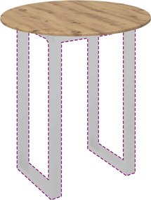 vidaXL Καπάκι τραπεζιού artisan δρυς 80 x 80 x 1,5 cm