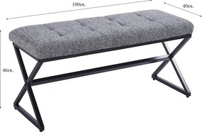 Ταμπουρέ (100x40x46) Spitishop Genk Grey