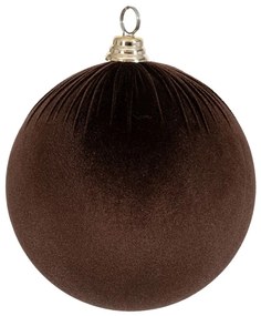 Χριστουγεννιάτικη Μπάλα Βελούδινη Καφέ 20εκ. iliadis 90613