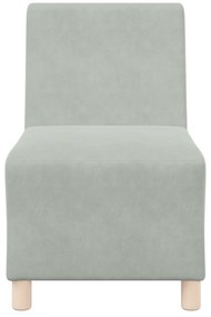 vidaXL Καναπέδες 3 pcs Ανοιχτό γκρι 55 x 74 x 82 εκ. Βελούδο