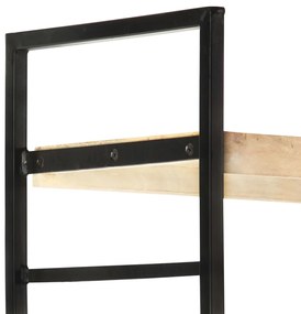 vidaXL Βιβλιοθήκη με 4 Επίπεδα 124 x 30 x 180 εκ. Μασίφ Ξύλο Μάνγκο