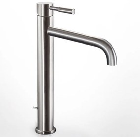 La Torre New Tech Inox Μπαταρία Νιπτήρος Υψηλή, με Βαλβίδα clic-clac 12507-110