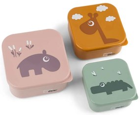 Σετ Δοχεία Φαγητού Done By Deer 3τεμ. Deer friends Powder mix