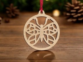 Σετ των 3 Intra απο ξύλο plywood 3mm-4mm πάχος – Στρογγυλό σκαλιστό στολίδι πεταλούδας 45x50 cm INTRAVECTRY-MY545492