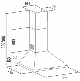 Συμβατικός Απορροφητήρας Cata VK6000X Χάλυβας