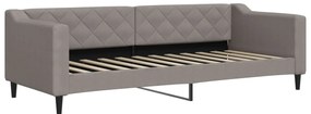 Καναπές Κρεβάτι Συρόμενος Taupe 80x200 εκ. Υφασμάτινος Στρώματα - Μπεζ-Γκρι