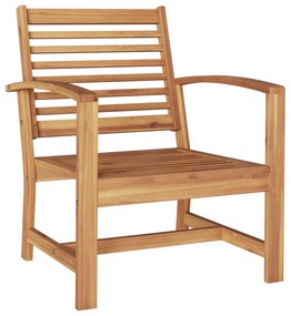 vidaXL Καρέκλες Κήπου 2 pcs Φυσικό 60 x 65 x 76.5 εκ Μασίφ ξύλο teak