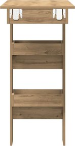 vidaXL Τραπέζι Μπαρ Τοίχου Δρυς τεχνίτης 102x45x103,5 εκ Επεξεργ. Ξύλο