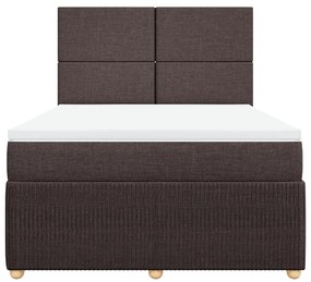 ΚΡΕΒΑΤΙ BOXSPRING ΜΕ ΣΤΡΩΜΑ ΣΚΟΥΡΟ ΚΑΦΕ 160X200 ΕΚ ΥΦΑΣΜΑΤΙΝΟ 3292103