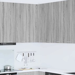 vidaXL Κρεμαστό ντουλάπι Γκρι Σομόνα και Λευκό 57 x 57 x 100 εκ.