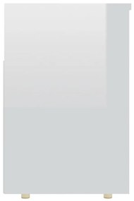 Παπουτσοθήκη Γυαλιστερή Λευκή 105 x 30 x 45 εκ. από Μοριοσανίδα - Λευκό