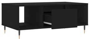 vidaXL Τραπεζάκι Σαλονιού Μαύρο 90x50x36,5 εκ. Επεξεργασμ. Ξύλο