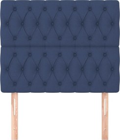 vidaXL Κεφαλάρι Μπλε 100x7x118/128 εκ. Ύφασμα