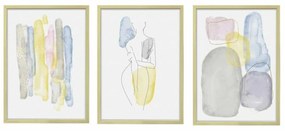 Πίνακας DKD Home Decor Κρυστάλλινο πολυστερίνη 53 x 3 x 73 cm (3 Τεμάχια)