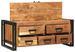 vidaXL Τραπέζι Ζωής - 90x50x38 εκ. σε Στερεό Ξύλο Ακακίας